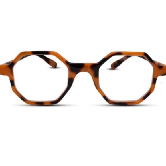 Tortoise Shell Octagonal Glasses - Picture 1 of 5